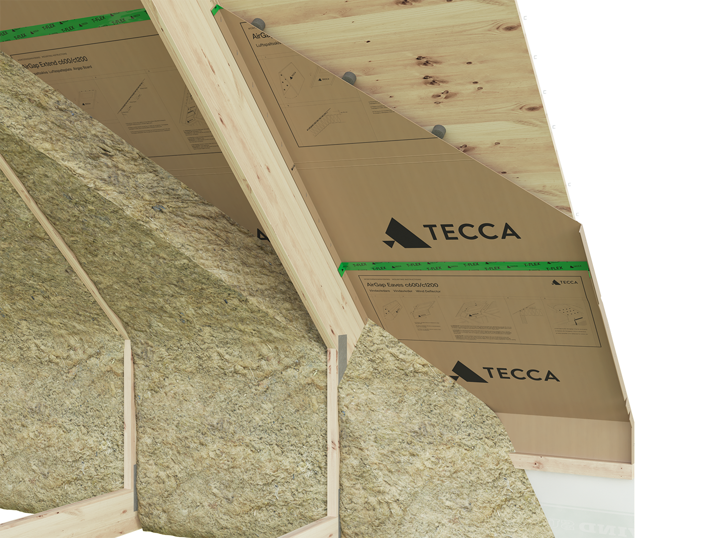 Vindskydd i tak med vindavledare och luftspaltsskiva