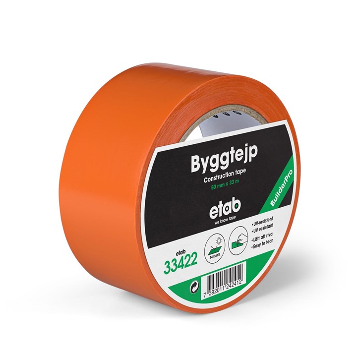 Byggtape oransje
